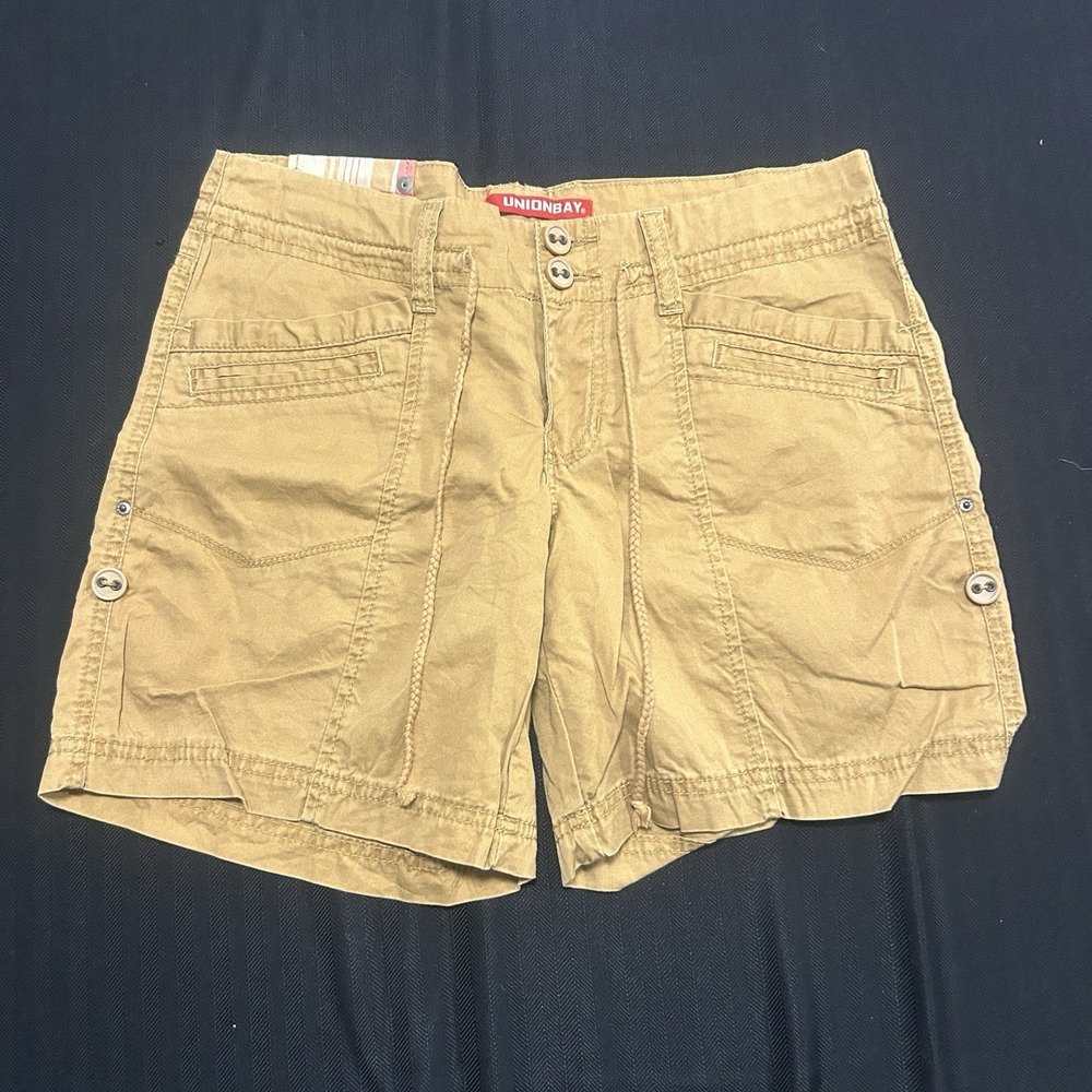 Union Bay Cargo Shorts Womens 7 Beige Y2K